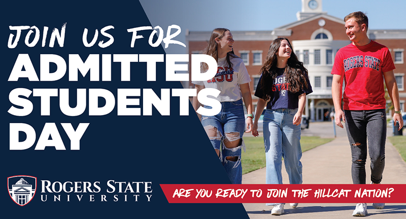 Students walking on campus with library in background. Join us for admitted student day.