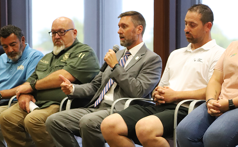 Rogers County District Attorney Matt Ballard (center) was one of the panelists at the Sept. 10 Fentanyl Awareness Town Hall at Rogers State University.