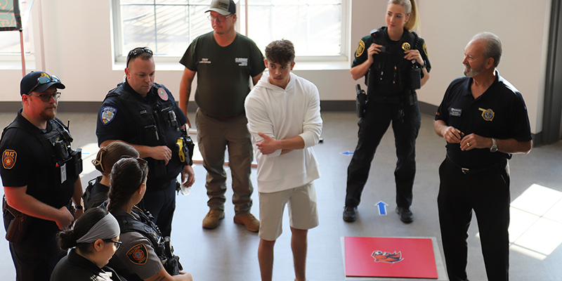 Coffee with a Cop group talking