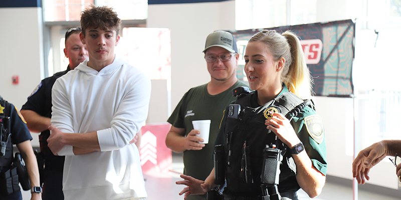 Coffee with a Cop group talking