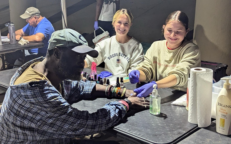 PLC students volunteer at homeless camp