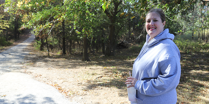 RSU Assistant Vice President for Student Affairs Jeana Rae Conn was among the early arrivals at Tuesday’s Stomp the Stigma event.