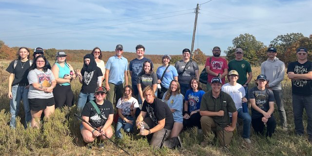 group of college students on a field trip