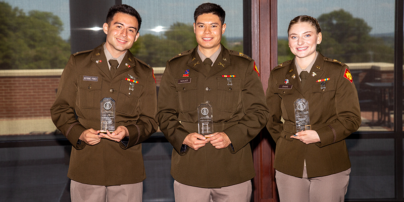 cadets holding awards