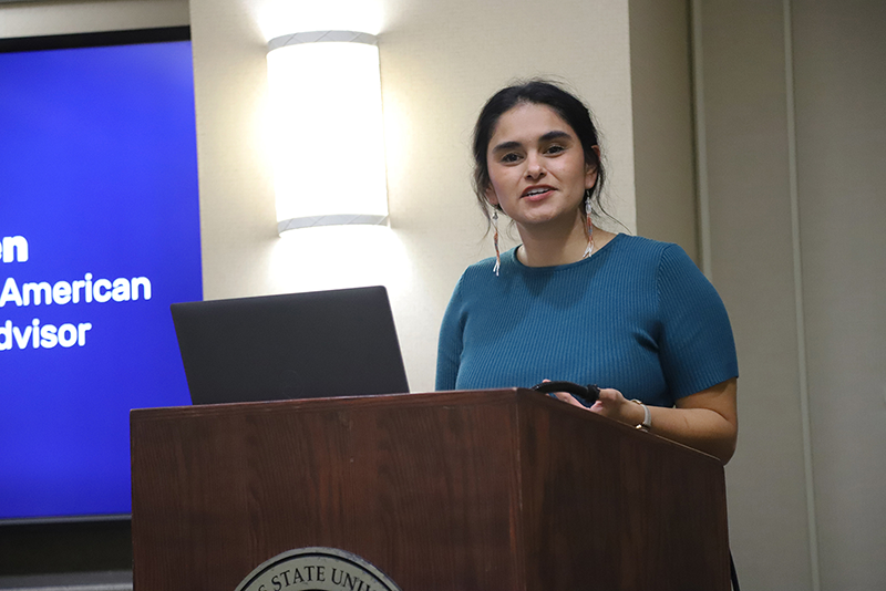 Rebekah Warren, English and Humanities Instructor, acknowledged the Tribal Council members present and discussed her involvement in and the activities of NASA.