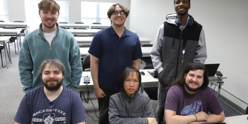 Group of students posing for photo