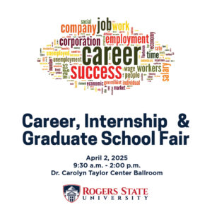 Details regarding the Career, Internship and Graduate School Fair coming April 2, 2025